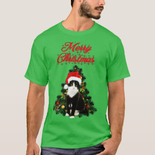 MERRY CHRISTMAS CAT T-SHIRT