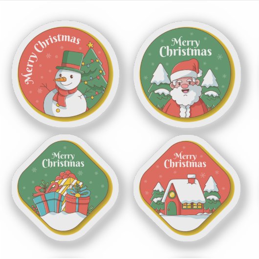 Merry christmas celebration sticker collection (Devant)