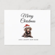 Merry Christmas chocolade lab vakantie briefkaart