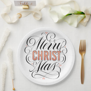 Merry CHRISTmas Christelijk Christ Jesus Kalligraf Papieren Bordje