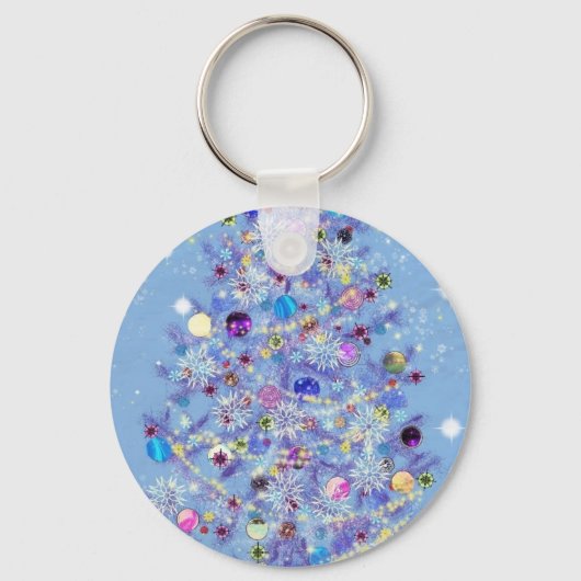 Merry Christmas - Christmas Tree Sleutelhanger (Voorkant)