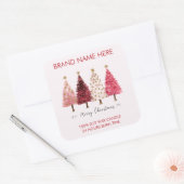 Merry Christmas | Christmas Trees Candle Labels (Envelop)