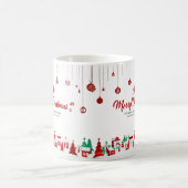 Merry Christmas Classic Mug – Red & Green Village  (Centre)
