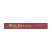 Merry Christmas Classic Red Retour Adreslabel (Individueel)