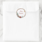 Merry Christmas Classic Ronde Stickers (Tas)