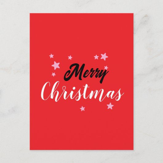 Merry Christmas Classical Unique Minimalist Plain Briefkaart (Voorkant)