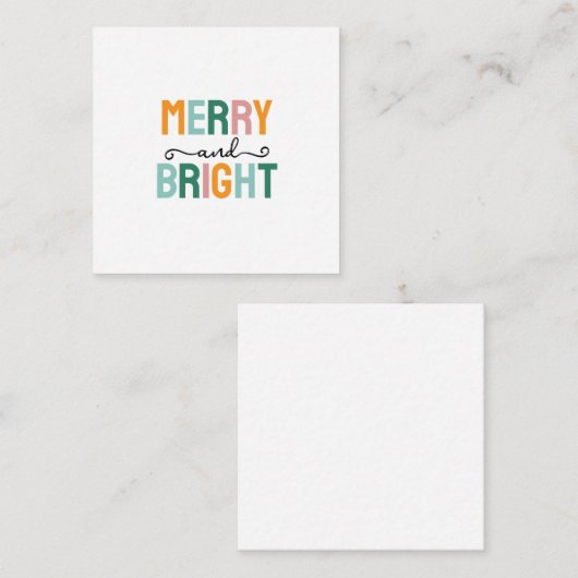 Merry Christmas Classical Unique Minimalist Plain Informatiekaartje (Voorkant / Achterkant)