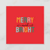 Merry Christmas Classical Unique Minimalist Plain Informatiekaartje (Voorkant)
