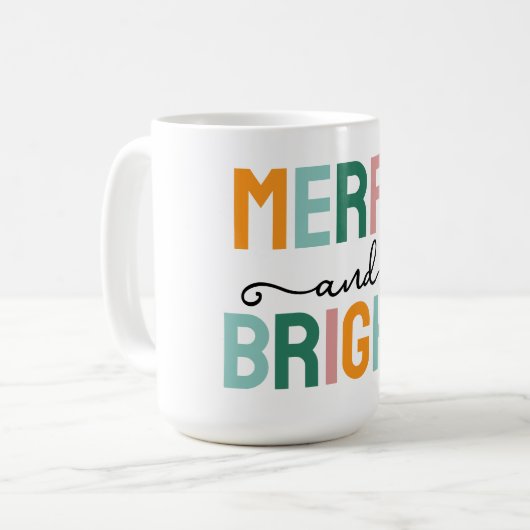 Merry Christmas Classical Unique Minimalist Plain Koffiemok (Voorkant links)