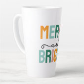 Merry Christmas Classical Unique Minimalist Plain Latte Mok (Linkerhoek)