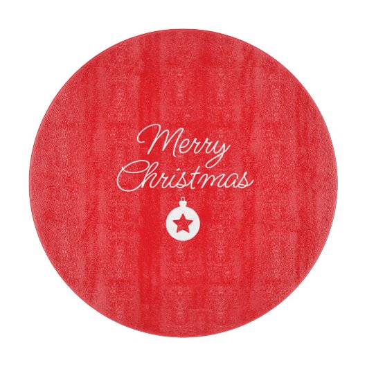 Merry Christmas Classical Unique Minimalist Plain Snijplank (Voorkant)