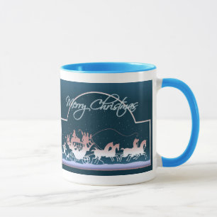 MERRY CHRISTMAS COACH & HORSES by SHARON SHARPE Mok
