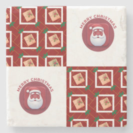 merry christmas coasters pattern and logo stenen onderzetter