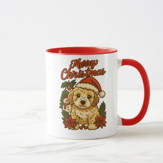 Merry Christmas Cockapoo Mug Mok (Rechts)