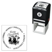 Merry Christmas Country Koe thema Zelfinktende Stempel (In situ)