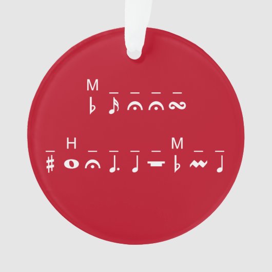 Merry Christmas-cryptogram Ornament (voorkant)