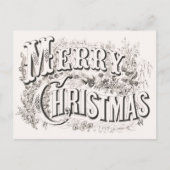 Merry Christmas, Currier & Ives (reprod) Briefkaart (Voorkant)