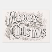 Merry Christmas,  Currier & Ives (reprod) Inpakpapier Vel (Voorkant 2)