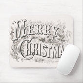 Merry Christmas,  Currier & Ives (reprod) Muismat (Met muis)