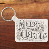 Merry Christmas,  Currier & Ives (reprod) Sleutelhanger (Achterkant)