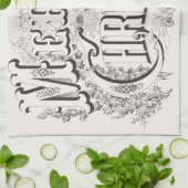 Merry Christmas,  Currier & Ives (reprod) Theedoek (Gevouwen)