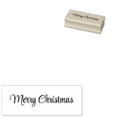 Merry Christmas Cursive Script Text Template Rubberstempel (Gestempeld)