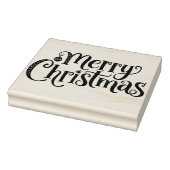 Merry Christmas Cursive Typography Rubberstempel (Stempel)