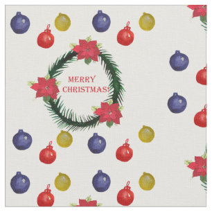 Merry Christmas Custom Fabric Stof