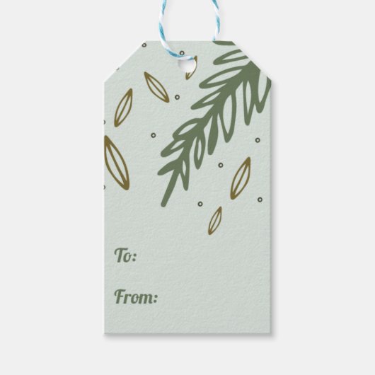 Merry Christmas Custom Gift Label Cadeaulabel (Voorkant)