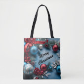 Merry Christmas Custom Personaliseer Tekst Canvas  Draagtas (Voorkant)