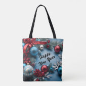 Merry Christmas Custom Personaliseer Tekst Canvas Draagtas (Achterkant)