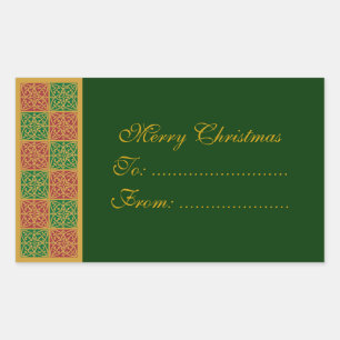 Merry Christmas Custom Rode en Groene Stickers