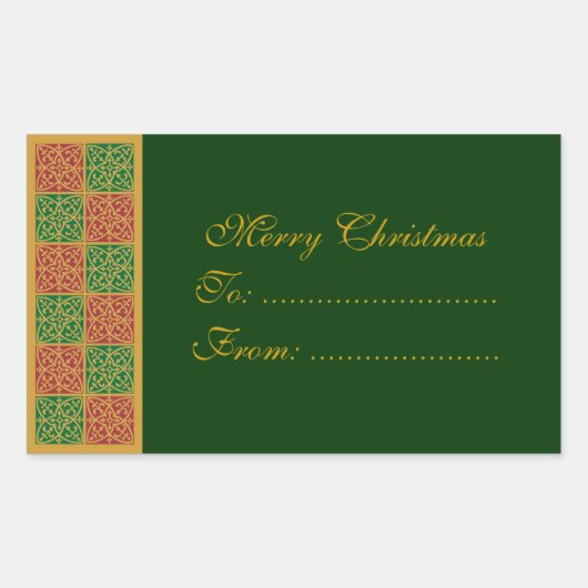Merry Christmas Custom Rode en Groene Stickers (Voorkant)
