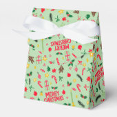 Merry Christmas Cute Doodle Whimsical Pattern  Bedankdoosjes (Voorkant Zijde)