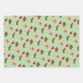 Merry Christmas Cute Doodle Whimsical Pattern Inpakpapier Vel (Voorkant 2)