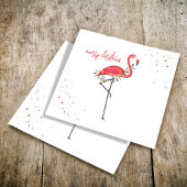 Merry Christmas Cute Festive Flamingo String Light Servet