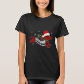 Merry Christmas Dachshund Dog Through The Snow Pla T-shirt (Voorkant)