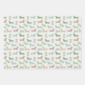 Merry Christmas dachshund puppies Inpakpapier Vel (Voorkant)