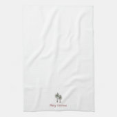 Merry Christmas Decor Tropical Palm Trees Theedoek (Verticaal)