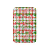 Merry Christmas Decorative Plaid Tartan  Badmat (Voorkant Verticaal)