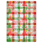 Merry Christmas Decorative Plaid Tartan Klembord (Achterkant)