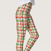 Merry Christmas Decorative Plaid Tartan Leggings