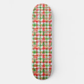 Merry Christmas Decorative Plaid Tartan Skateboard (Voorkant)