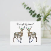 Merry Christmas Deer Briefkaart (Staand voorkant)