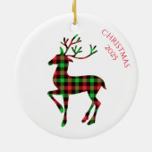 Merry Christmas Deer Keramisch Ornament (Achterkant)