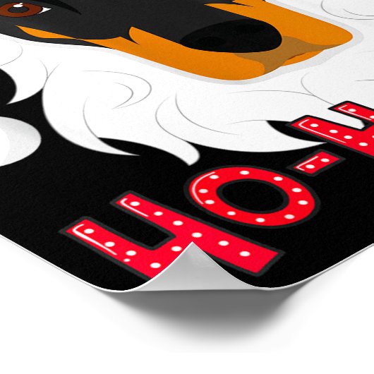 Merry Christmas Doberman Dog Tshir Xmast Poster (Hoek)