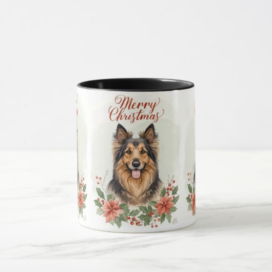 Merry Christmas Dog Cozy Holiday Mug (Centre)