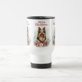 Merry Christmas Dog Cozy Holiday Travel Mug (Centre)
