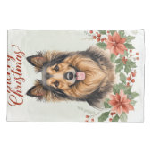 Merry Christmas Dog Cozy Winter Bedroom Bedding Kussensloop (Achterkant-Links)
