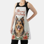 Merry Christmas Dog Festive Holiday Kitchen Apron Schort (Insitu)